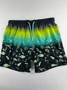 Ocean Current Swim Trunks Men’s Large Mushroom Print Board Shorts‎ Lined